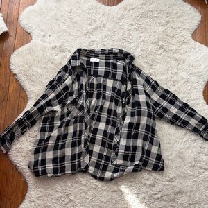 Black and tan Plaid Shirt